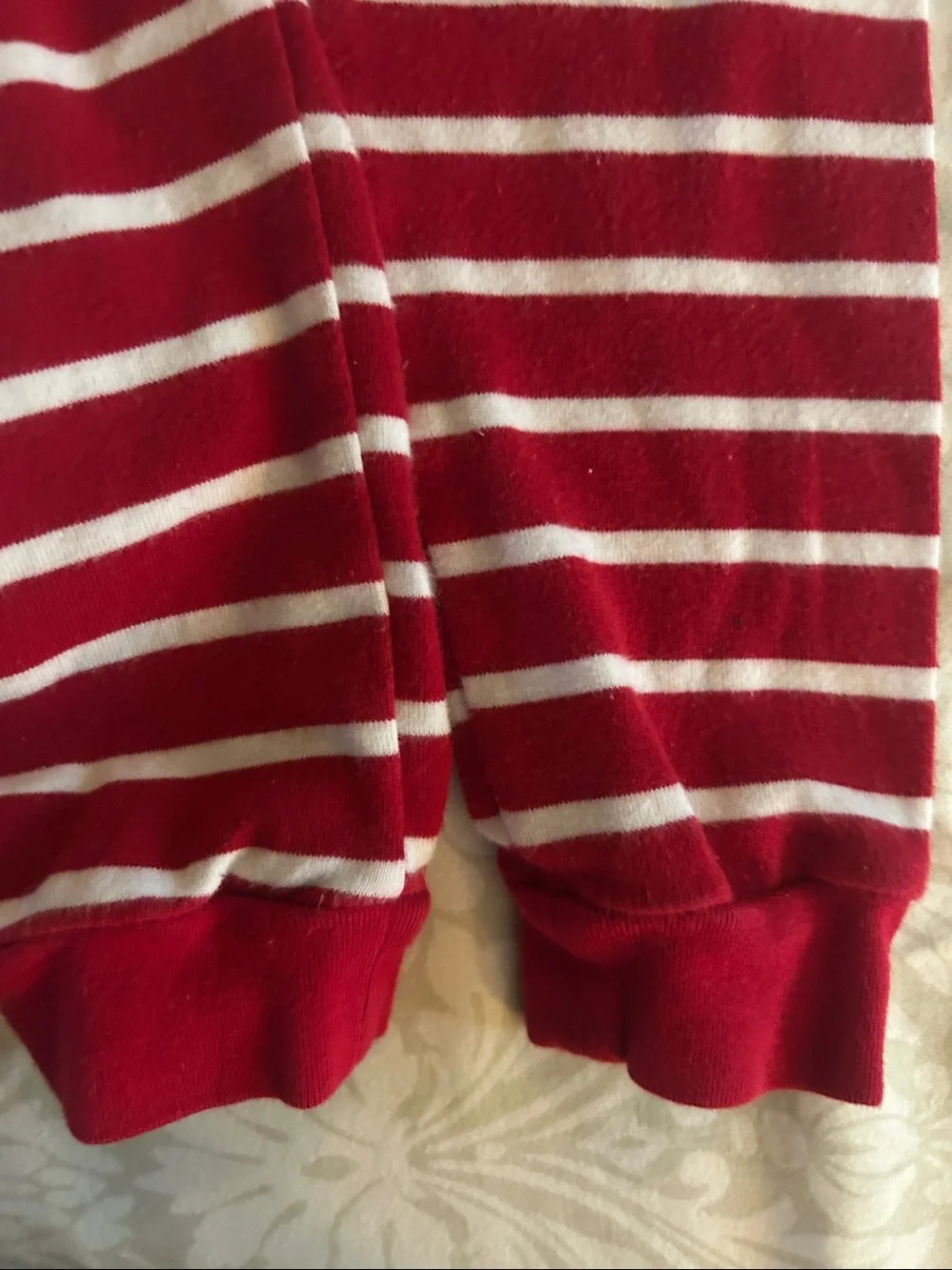 Carter's Red and White Striped Santa Pajama Set
